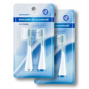 Hlavice pro sonický zubní kartáček BERDSEN B1/B2 | 4ks důkladně čistí, čímž pomáhají redukovat zubní povlak. Určeno pro Berdsen B1/B2.