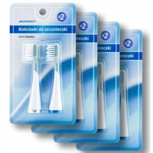 Hlavice pro sonický zubní kartáček BERDSEN B1/B2 | 8ks důkladně čistí, čímž pomáhají redukovat zubní povlak. Určeno pro Berdsen B1/B2.