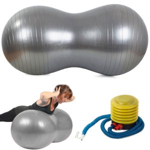 Dvojitý gymnastický míč na cvičení | šedá se používá při rehabilitační terapii, kondičních cvičeních atd.