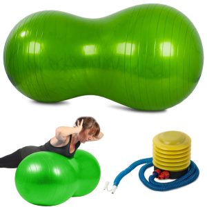 Dvojitý gymnastický míč na cvičení | zelený se používá při rehabilitační terapii, kondičních cvičeních atd.