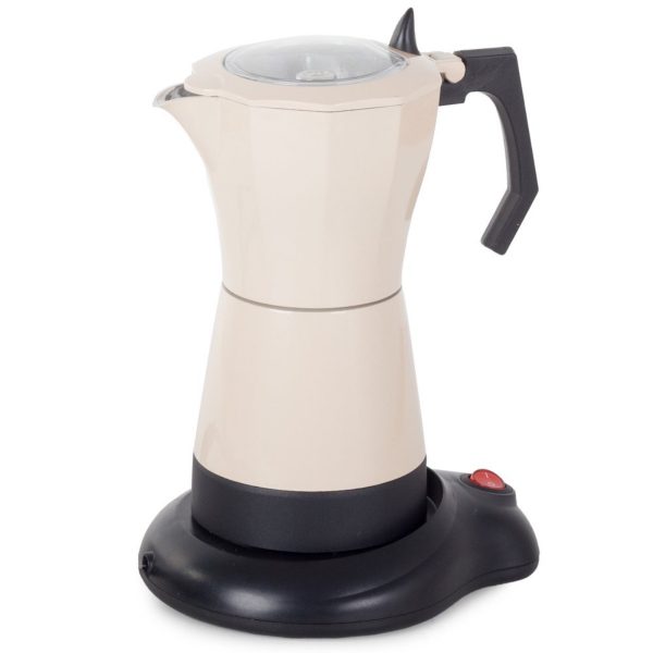 Elektrický moka kávovar - konvice | 300ml rychle uvaří naši oblíbenou kávu. Díky své kapacitě můžete uvařit 6 šálků kávy.