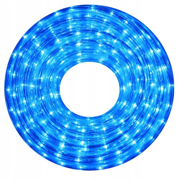 LED světelný kabel - trubice 20m | modrá je velmi odolný a nevyzařuje teplo. 8 programů, 480 LED, doba svícení: 30000h.