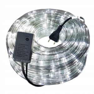 LED světelný kabel vnější 20m | studená bílá je velmi odolný a nevyzařuje teplo. 8 programů, 480 LED, doba svícení: 30000h.