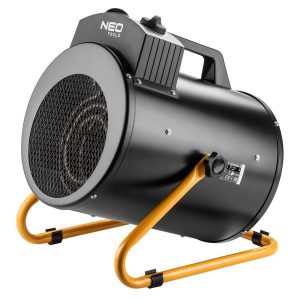 Průmyslový elektrický ohřívač 5kW IPX4 | NEO 90-069 je určen k vytápění místností jako jsou dílny, garáže, domácnosti a obchody.