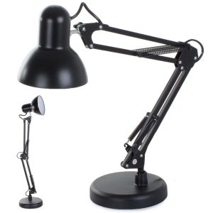 Stolní kancelářská lampa - nastavitelná 40W | černá skvěle osvětlí váš pracovní stůl a přispěje tak ke zlepšení pracovních podmínek.