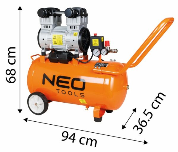Bezolejový kompresor 12K022-1, 50L | NEO TOOLS - Image 2
