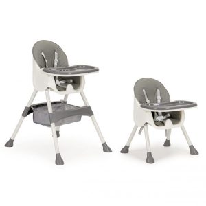 Dětská jídelní židle - do 50kg | šedo-bílá