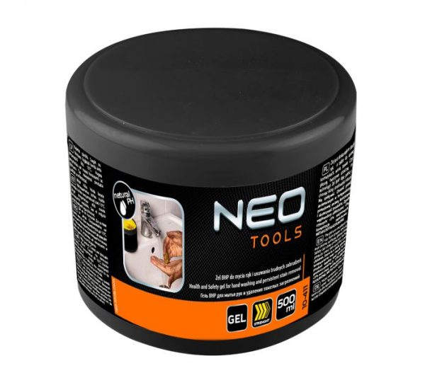Specializovaný gel na mytí rukou značky NEO TOOLS je vynikající čistící prostředek pro domácí i profesionální použití.