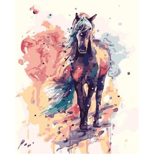 Malování podle čísel – kůň | 40X50cm je skvělý způsob, jak se zbavit stresu a relaxovat. Včetně příslušenství.