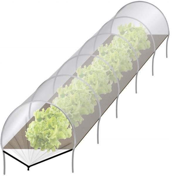 Zahradní mini fóliovník - tunel | 300x55x40cm je vyroben z kvalitních kovových drátů. Plocha tunelu je až 1,65 m2.
