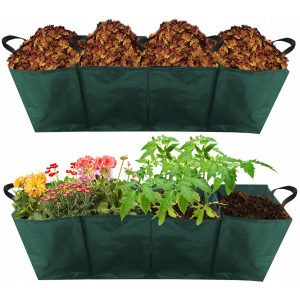 Zahradní taška - koš | set 4x46L je skvělá na uskladnění listí, posečené trávy, ale také jako nádoba na třídění odpadu.