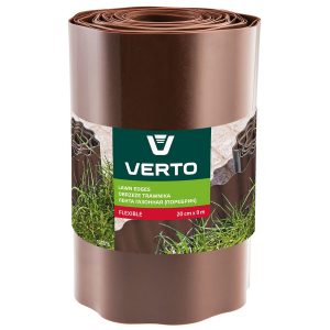 Obruba / okraj trávníku 20cm x 9m hnědá VERTO | 15G515 - praktická a estetická úprava domácích trávníků a zahrad.