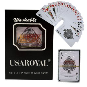Pokerové karty - plastové | 54ks - byly navrženy tak, aby zajistily komfort hry na nejvyšší úrovni. Odolné vůči stříkající vodě.