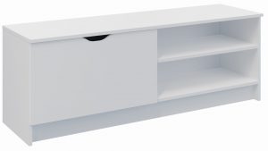Skříňka Aqua 140 RTV, matná | bílá je určena pro lidi, kteří mají rádi moderní řešení a minimalistický styl. Skříňka obsahuje 2 police.