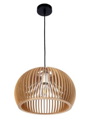 Dřevěné závěsné svítidlo E27 33cm | PZE-901 - krásné dřevěné stropní svítidlo ve stylu LOFT. Hodí se do klasických i moderních interiérů.
