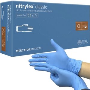 Nitrilové rukavice vel. XL 100ks | modré - určeno pro různé aplikace: medicína, gastronomie, automobilový průmysl, čištění a jiné.