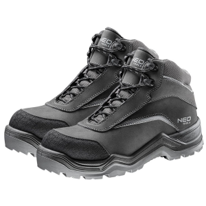 Pracovní obuv 82-151-41 značky NEO TOOLS třída S3 SRC, chrání nohu před chladem, promoknutím a nasáknutím vodou.