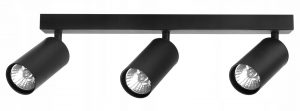 Stropní / nástěnné bodové svítidlo - černé | 3 x GU10 - můžete jej použít jako nástěnné nebo stropní svítidlo. Vyrobeno z hliníku.