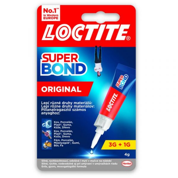 Univerzální lepidlo Loctite, Super Bond - 4 g - poskytuje dlouhotrvající lepení za pouhých pár vteřin.