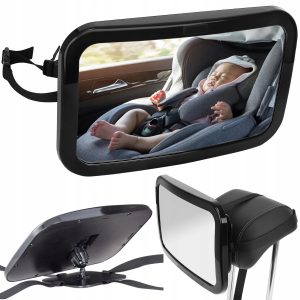 Zpětné zrcátko pro kontrolu dítěte v autě - umožňuje řidiči soustředit se na řízení vozidla při pozorování dítěte.