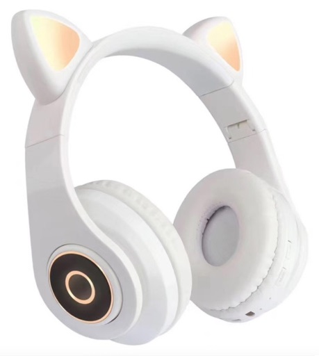 Bezdrátová bluetooth sluchátka s ušima - RGB LED