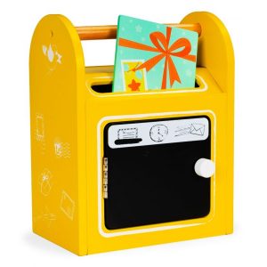 Dětská poštovní schránka s tabulí žlutá