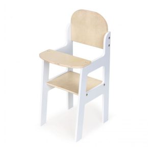 Dřevěná židle pro panenky bílá