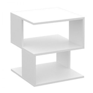 Noční stolek 3-patrový bílý