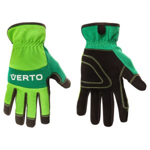 Pracovní rukavice ze syntetické kůže VERTO - zelené | 97H122