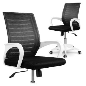 Síťovaná kancelářská židle | černo-bílá