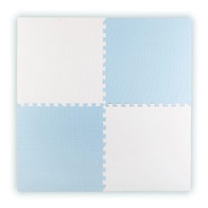 Velká edukační pěnová podložka modro-bílé puzzle