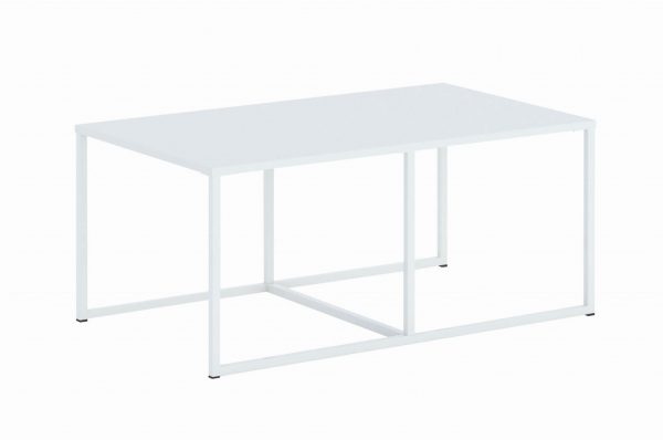 Konferenční stolek Verde dvojitý - 102 cm | bílý