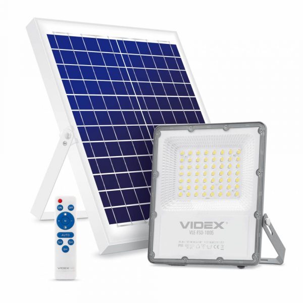 LED solární reflektor 2800lm + dálkové ovládání - autonomní systém osvětlení sestávající ze solárního panelu a LED reflektoru.