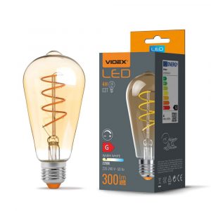 LED stmívatelná žárovka 4W E27 ST64 - kombinace dekorativního osvětlení a energetické účinnosti. Světelný tok: 300 Lm.