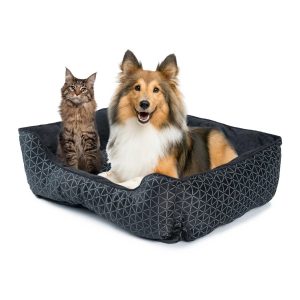 Pelíšek pro psa a kočku - černý 70 x 60 x 25 cm