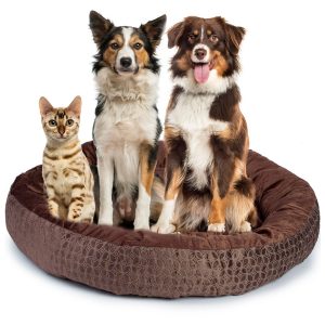 Pelíšek pro psa a kočku - hnědý velikost L