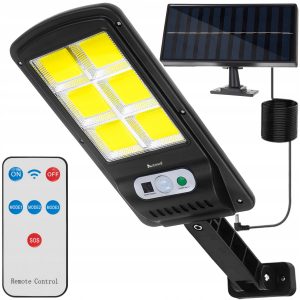 Solární LED světlo s panelem + dálkový ovladač - 36 W