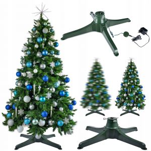 Elektrický otočný stojan na vánoční stromeček - elektricky poháněný otočný stojan / držák na vánoční stromek. Délka napájecího kabelu: 180 cm.