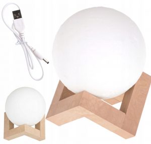 Noční lampa - měsíc 3D - měsíční 3D dekorační lampa. Módní doplněk do každé domácnosti nebo kanceláře. Světelný zdroj: LED.