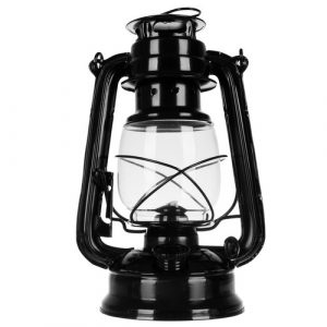 Petrolejová lampa 24 cm | černá