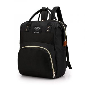 Přebalovací batoh na kočárek pro maminky 3v1 | černý - taška / organizér pro maminky ideální jako taška na kočárek. Batoh lze použít i jako školní batoh.