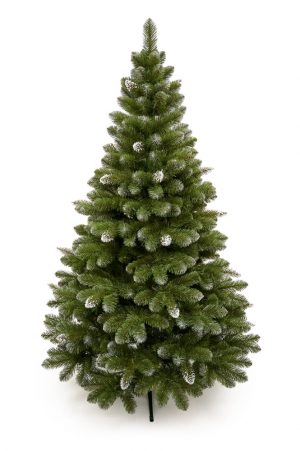 Umělý vánoční stromeček PREMIUM DIAMOND | 1.8m - na stromku jsou husté a nadýchané větvičky s bílými konci, imitující sníh.