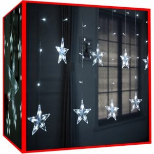 Vánoční osvětlení - hvězdy 108 LED | studená bílá - vytvářejí jedinečnou dekoraci každého interiéru a dokonce i zahrady.