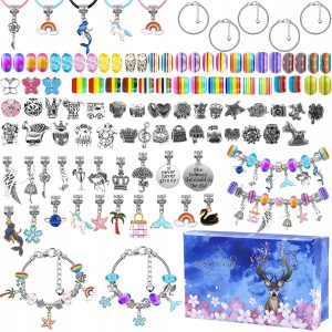 Sada šperků pro děti - náramky + korálky - 107 ks