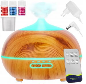 Zvlhčovač vzduchu / aroma difuzér s ionizátorem + oleje - přístroj má také mimořádně užitečnou funkci aromaterapie. Ideální pro pro alergiky, astmatiky.