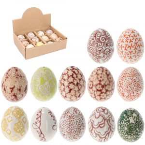 Barevná keramická vajíčka, vyrobená z kvalitního materiálu, jsou dokonalou velikonoční dekorací.