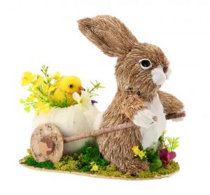 Velikonoční dekorace - zajíček je vyrobena z kvalitních materiálů. Ideálně poslouží jako velikonoční dekorace nebo součást jarní výzdoby.