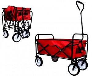 Skládací zahradní přepravní vozík, červený | WOZ3832 jsou velmi univerzální, můžete v nich vozit nákup, věci na výlet a podobně.