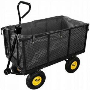 Zahradní přepravní vozík, 450 kg, černý, Gardenline | WOZ0115B určený pro přepravu lehkých a těžkých břemen do 450 kg, předmětů a zboží.