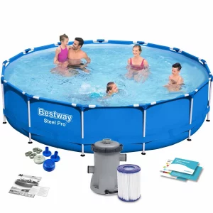 Zahradní bazén 9w1, 396 x 84 cm, Bestway | 5612E Pokud potřebujete velký a spolehlivý bazén, kde se můžete volně koupat – toto je pro vás ideální volba!